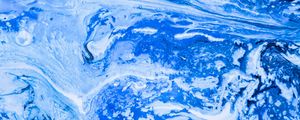 Превью обои краска, разводы, fluid art, абстракция, синий, белый