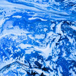 Превью обои краска, разводы, fluid art, абстракция, синий, белый