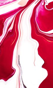 Превью обои краска, разводы, fluid art, абстракция, красный, белый