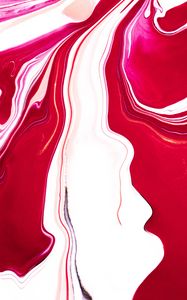 Превью обои краска, разводы, fluid art, абстракция, красный, белый