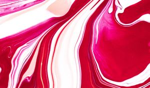 Превью обои краска, разводы, fluid art, абстракция, красный, белый