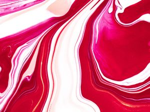 Превью обои краска, разводы, fluid art, абстракция, красный, белый