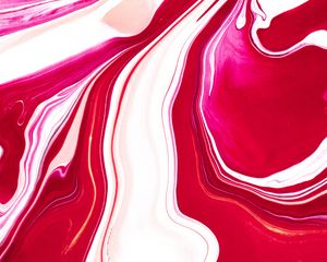 Превью обои краска, разводы, fluid art, абстракция, красный, белый