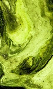 Превью обои краска, разводы, fluid art, абстракция, арт, зеленый