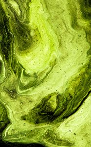 Превью обои краска, разводы, fluid art, абстракция, арт, зеленый