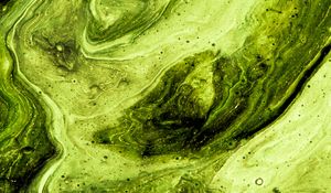 Превью обои краска, разводы, fluid art, абстракция, арт, зеленый