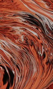 Превью обои краска, разводы, fluid art, абстракция, арт, коричневый