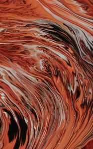 Превью обои краска, разводы, fluid art, абстракция, арт, коричневый