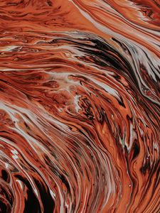 Превью обои краска, разводы, fluid art, абстракция, арт, коричневый