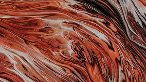 Превью обои краска, разводы, fluid art, абстракция, арт, коричневый