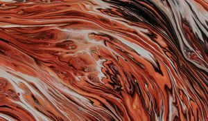 Превью обои краска, разводы, fluid art, абстракция, арт, коричневый