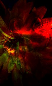 Превью обои краска, разводы, fluid art, абстракция, темный