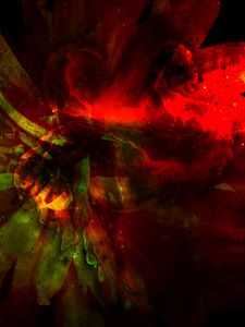 Превью обои краска, разводы, fluid art, абстракция, темный
