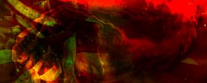Превью обои краска, разводы, fluid art, абстракция, темный
