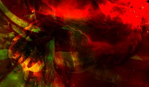 Превью обои краска, разводы, fluid art, абстракция, темный