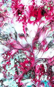 Превью обои краска, разводы, fluid art, абстракция, жидкость, розовый