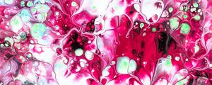 Превью обои краска, разводы, fluid art, абстракция, жидкость, розовый