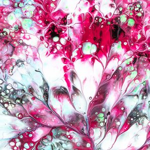 Превью обои краска, разводы, fluid art, абстракция, жидкость, розовый