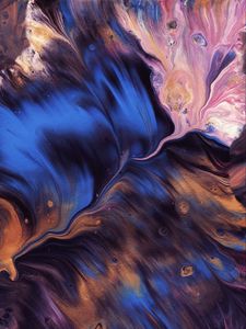 Превью обои краска, разводы, пятна, fluid art, абстракция, разноцветный