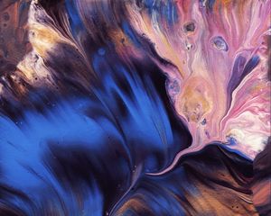 Превью обои краска, разводы, пятна, fluid art, абстракция, разноцветный