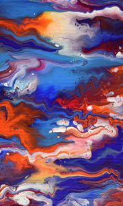 Превью обои краска, разводы, разноцветный, fluid art, яркий