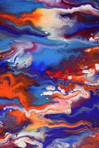 Превью обои краска, разводы, разноцветный, fluid art, яркий