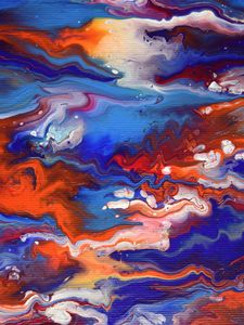 Превью обои краска, разводы, разноцветный, fluid art, яркий