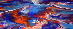 Превью обои краска, разводы, разноцветный, fluid art, яркий