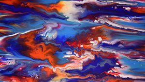 Превью обои краска, разводы, разноцветный, fluid art, яркий