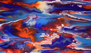 Превью обои краска, разводы, разноцветный, fluid art, яркий