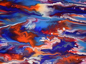 Превью обои краска, разводы, разноцветный, fluid art, яркий