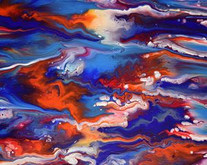 Превью обои краска, разводы, разноцветный, fluid art, яркий