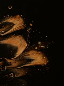 Превью обои краска, разводы, жидкость, черный, fluid art