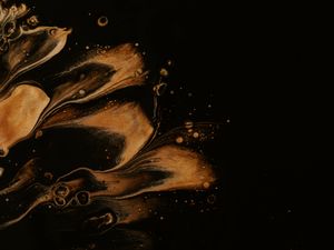 Превью обои краска, разводы, жидкость, черный, fluid art