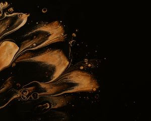 Превью обои краска, разводы, жидкость, черный, fluid art
