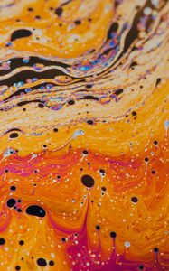 Превью обои краска, разводы, жидкость, fluid art, разноцветный, пятна