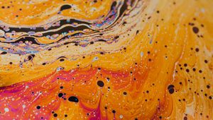 Превью обои краска, разводы, жидкость, fluid art, разноцветный, пятна