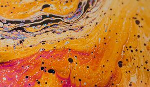 Превью обои краска, разводы, жидкость, fluid art, разноцветный, пятна