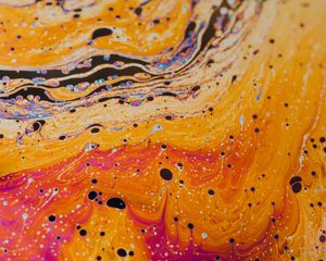Превью обои краска, разводы, жидкость, fluid art, разноцветный, пятна