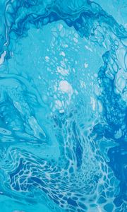 Превью обои краска, жидкость, fluid art, пятна, голубой