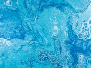 Превью обои краска, жидкость, fluid art, пятна, голубой