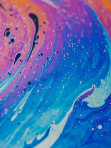 Превью обои краска, жидкость, fluid art, разноцветный, разводы