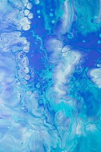 Превью обои краска, жидкость, fluid art, разводы, пятна, синий
