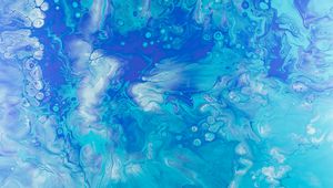 Превью обои краска, жидкость, fluid art, разводы, пятна, синий