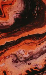 Превью обои краска, жидкость, fluid art, разводы, полосы, красный