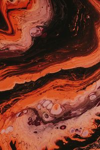 Превью обои краска, жидкость, fluid art, разводы, полосы, красный
