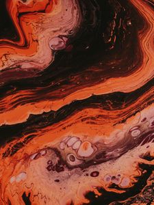 Превью обои краска, жидкость, fluid art, разводы, полосы, красный