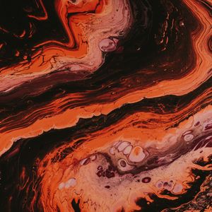 Превью обои краска, жидкость, fluid art, разводы, полосы, красный