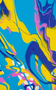 Превью обои краска, жидкость, fluid art, разноцветный, абстракция