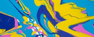 Превью обои краска, жидкость, fluid art, разноцветный, абстракция